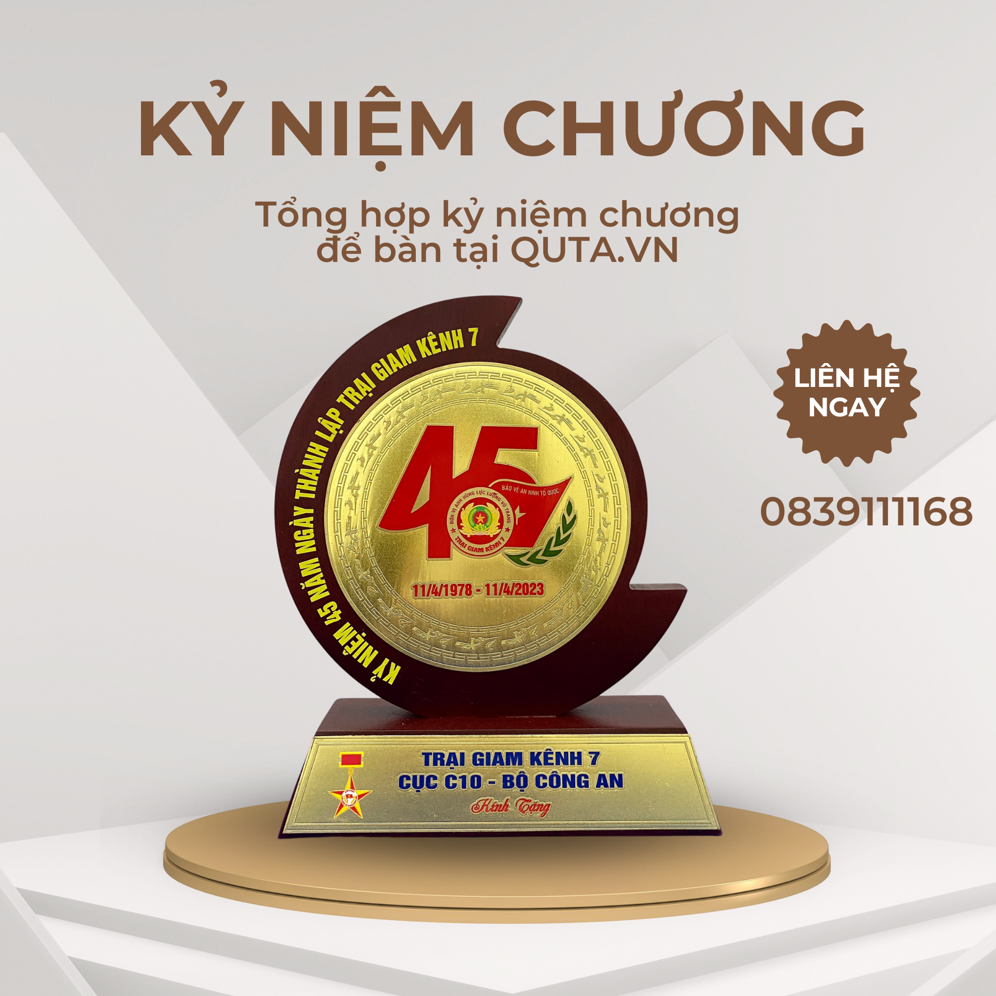  KỶ NIỆM CHƯƠNG ĐỂ BÀN